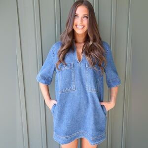 Denim dress — worn once for pictures